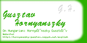 gusztav hornyanszky business card